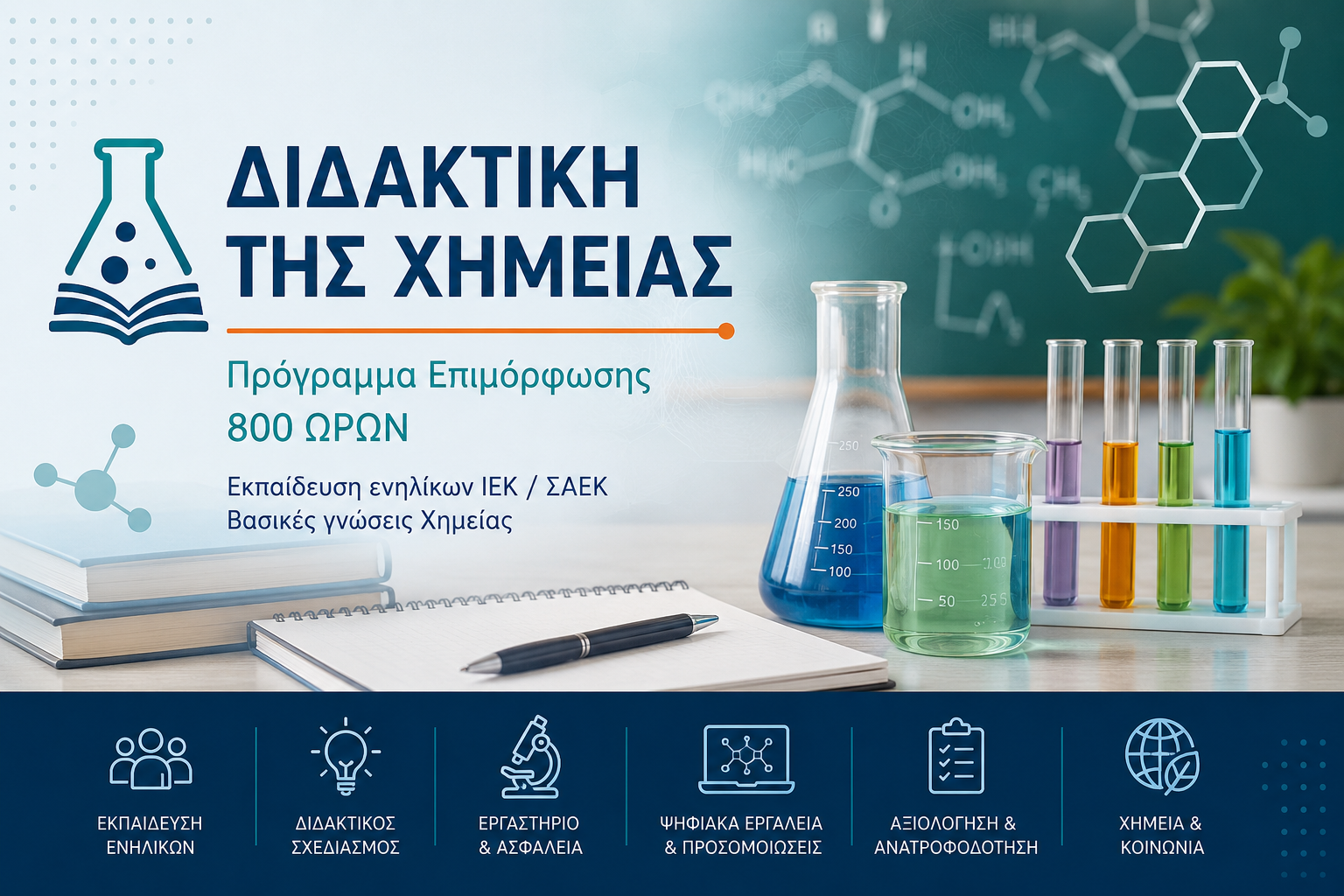 Διδακτική της Χημείας – Πρόγραμμα Επιμόρφωσης 800 Ωρών